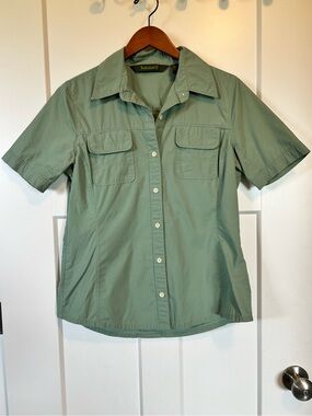 Timberland Sage Green Vented Technical Hiking Utility Shirt Women's Medium